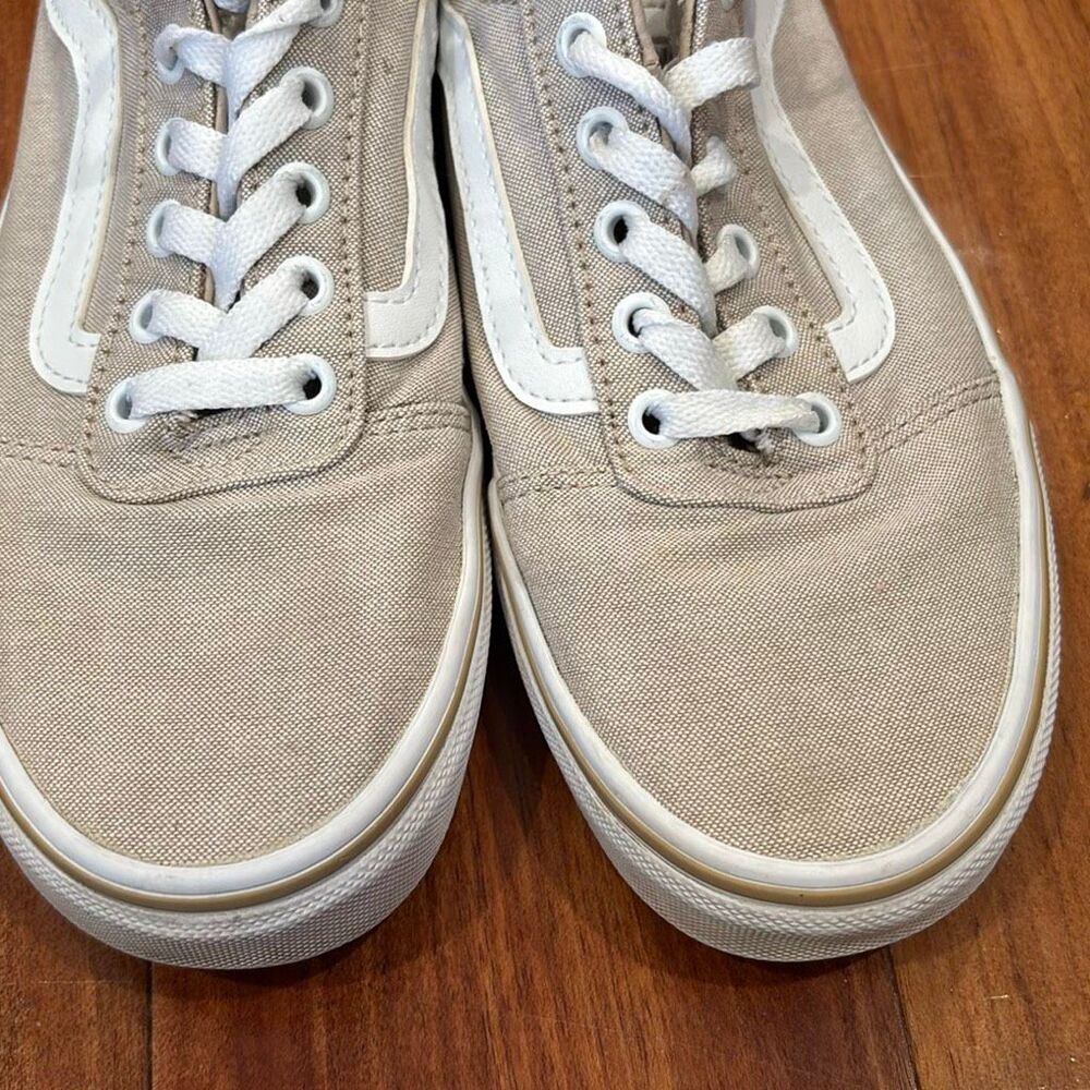 Vans Old Skool Tan Canvas Sneakers Women’s Size 8 Beige Skate Shoes - Picture 7 of 15